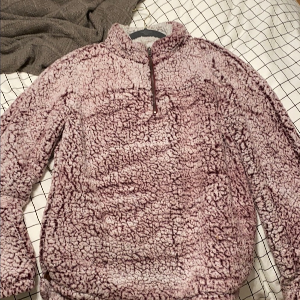 Half zip Sherpa jacket